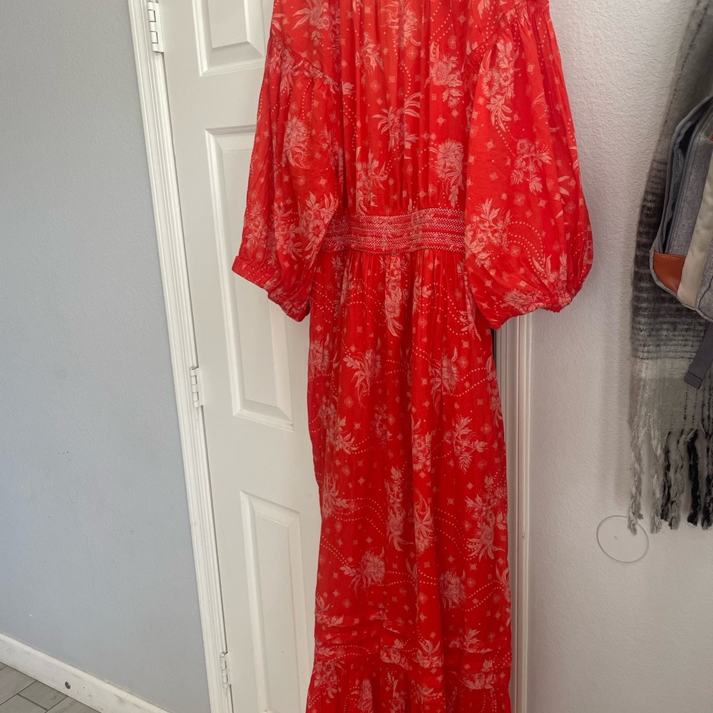 Free People Golden Hour maxi dress. Cherry bomb red. Worn once.
